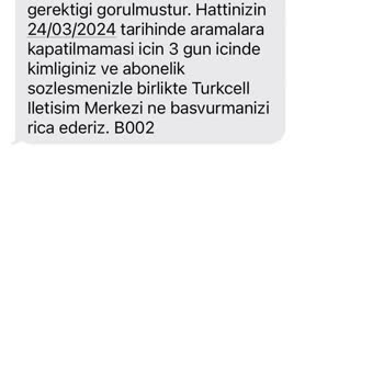 Turkcell Devir Aldığım Hat Yanlış İşlemden Dolayı Kapatıldı