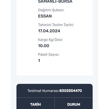 Trendyol Aras Kargo, Takip Numarasını Girdiğimde Kargonun Çıkmaması