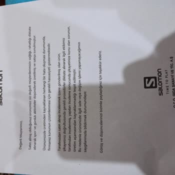 3 Ayda Açılan Salomon Ayakkabı Ve Mağduriyetim