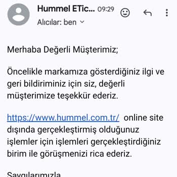 Hummel Ürünlerinin Arkasında Durmuyor