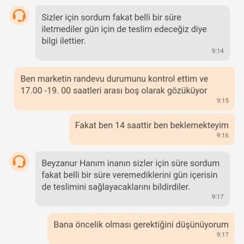 Geciken Teslimat Ve İletişim Sorunu: Trendyol Hızlı Market