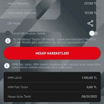 Ziraat Bankası Ziraat Hesabımda Kullanılabilir Bakiye Kısıtlaması