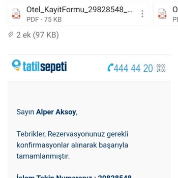 Tatilsepeti.com Rezervasyon Sonrası Haksız İptal Bilgilendirmesi