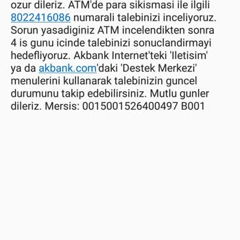 Akbank Axess ATM Ye Sıkışan Para Mağduriyeti
