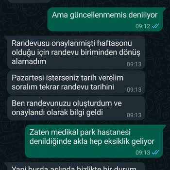 Medical Park Check Up Randevu Sorunu