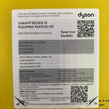 Dyson Garantili Üründen Arıza Oluşan Parça İçin Ücret Talep Ediyor!