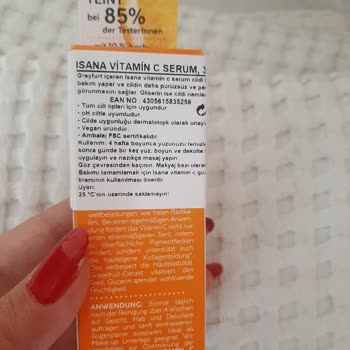 Rossmann Isına İntensiv Serum Vitamin C Yüzümü Mahvetti