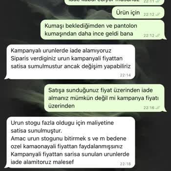 Giyim Wagonu Şikayet Ve Para İadesi