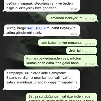 Giyim Wagonu Şikayet Ve Para İadesi