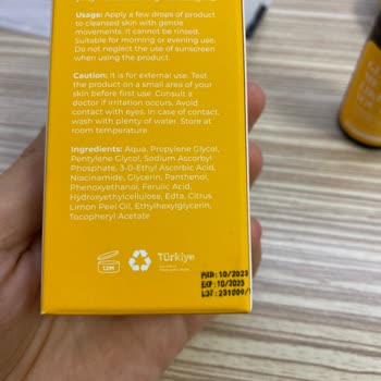 SHE Vec Markasına Ait C Vitamin Serumu Bozuk Çıktı