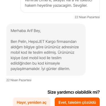 Hepsiburada Kargo Sorunu Ve Telafi Edilmemesi