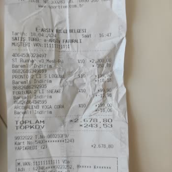 Beylikdüzü Sportive'de Kalitesiz Ürün Hayal Kırıklığı