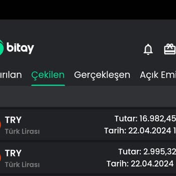 Bitay Tl Çekim Talebi