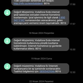Vodafone Evde İnternet Taahhüt Yalanı