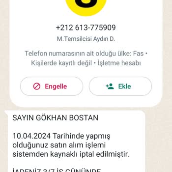 Sahibinden Muhasebe Sorumlusu Departmanı Ücret İadesi Yapılmadı