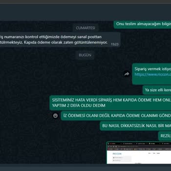 Riccon Online Ödeme Yapılan Sipariş Kapıda Ödeme Gönderip 2DEFA Para Alıyor