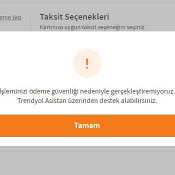 Trendyol "ödeme Güvenliği Nedeniyle İşlem Gerçekleştirememe" Sorunu