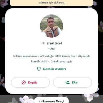WhatsApp +91 Numaralı Telefondan WhatsApp Mesajı