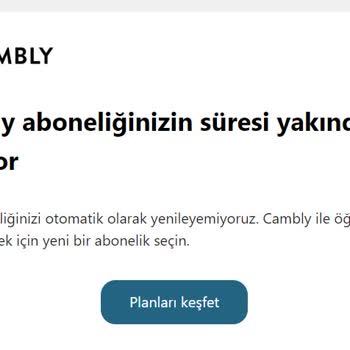Cambly Nin Bilgim Dahilimde Olmadan Aboneliğimi İptal Etmesi