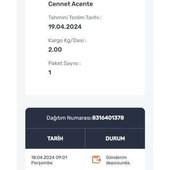 Sürat Kargo Kargodan Gelmeyen Ürün