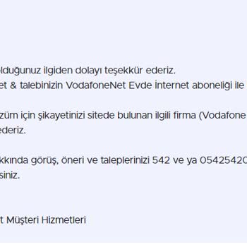 Vodafone GSM Vodafone Yeni Hat Pişmanlığı