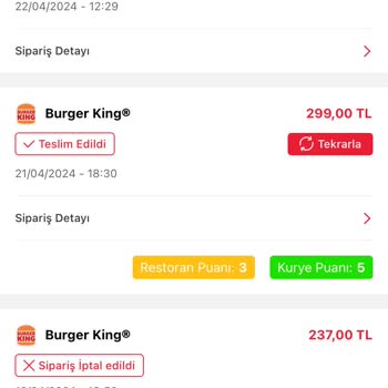 Tıkla Gelsin Siparişimin İptal Olması