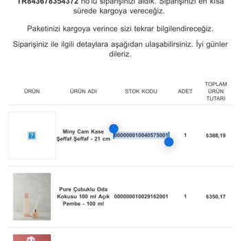 English Home İade Olmadan Kırık Cam Kase Yenisi Gönderilmesi