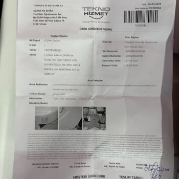 Teknosa Yetkili Servisi Ürünü İzinsiz Tamir Etti