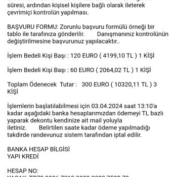 VFS Global Randevu Sorunu Ve Ücret İadesi Talebi