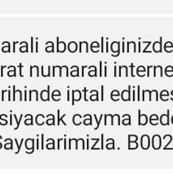 Millenicom Cayma Bedeli İstemesi (faturasız)