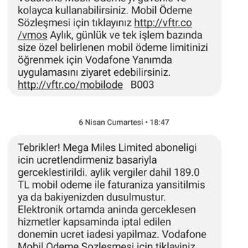 Mega Miles İptalini İstiyorum Ben Buna Abone Olmadım