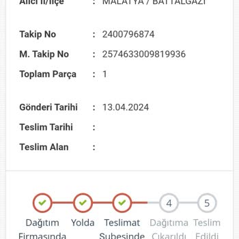 Malatya Aras Kargo Kargo Teslimatı Sıkıntılı