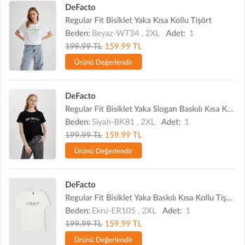 Trendyol DeFacto Kusurlu Ürün Gönderimi