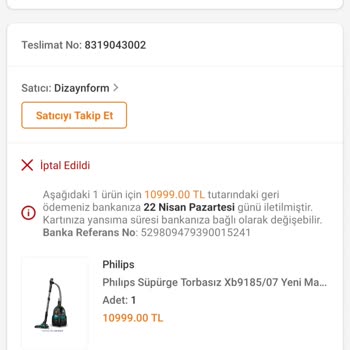 Trendyol Mağazası Ürünü Kargolamadı.