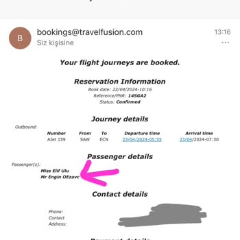 AJet (Anadolu Jet) Hatalı Soyisim Kaydı Ve Müşteri Hizmetleri Mağduriyeti