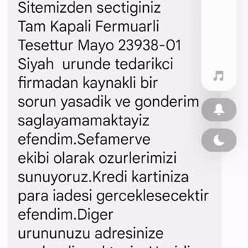 Sefamerve İade Ücretimi 4 Aydır Yatırmıyor