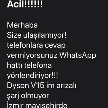 V15 Çalışmıyor Ve Dyson A Ulaşılamıyor