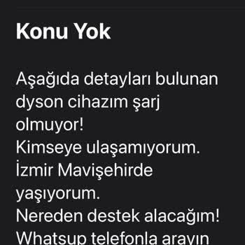 V15 Çalışmıyor Ve Dyson A Ulaşılamıyor