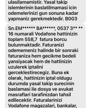 Vodafone Yasal İşlem Sorunu