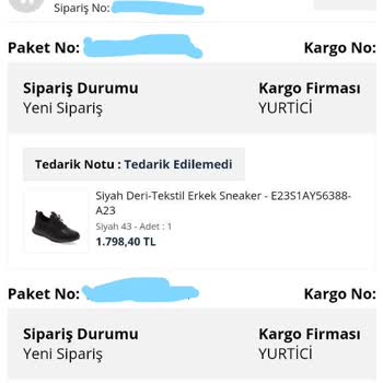 Tergan Yalan Gerekçe İle Sipariş İptal Ediyor