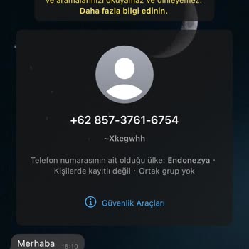 WhatsApp Yabancı Numaradan Mesaj