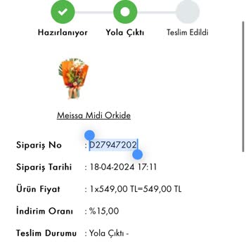 Taze Çiçek (tazecicek.com) Teslim Edilmeyen Sipariş.