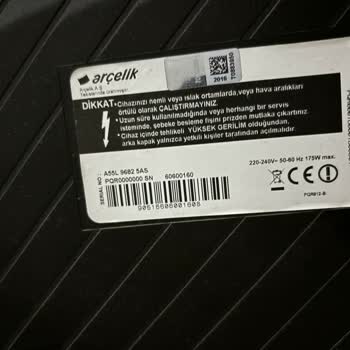 Arçelik A55L 9682 5AS Marka Seri Numarası Farklı