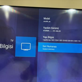 Arçelik A55L 9682 5AS Marka Seri Numarası Farklı