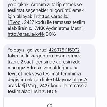 Aras Kargo Palmiye Şubesi Kargoları Eve Getirmiyor.