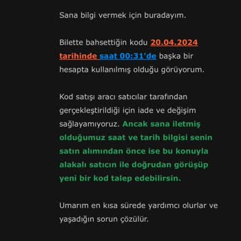Kabasakalonline.com Satın Aldığım RP Kullanılmış Geldi