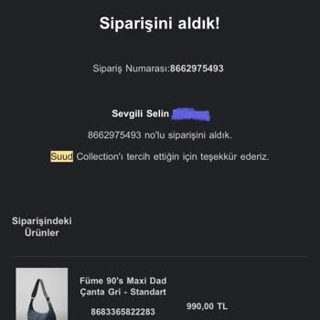 Suud Collection Suud Çanta 3 Günde Koptu Ve Çöp Oldu