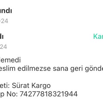 Sürat Kargo Atakent Acente/İstanbul Şubesi Sorumsuzluğu