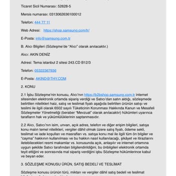 Samsung Parasını Alıp Sattığı Urunu Göndermiyor