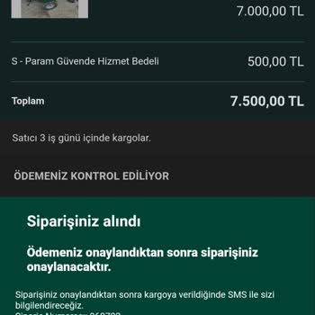 Sahibinden S-param Güvende Para İadesi